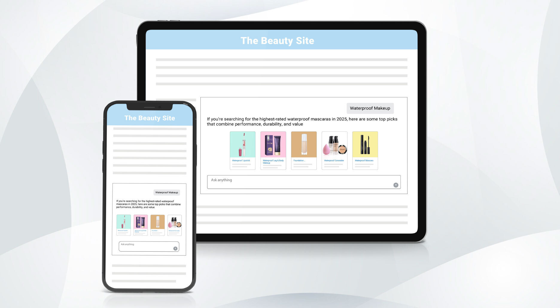 Beauty Site On Mobile And Tablet